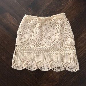 Crochet mini skirt